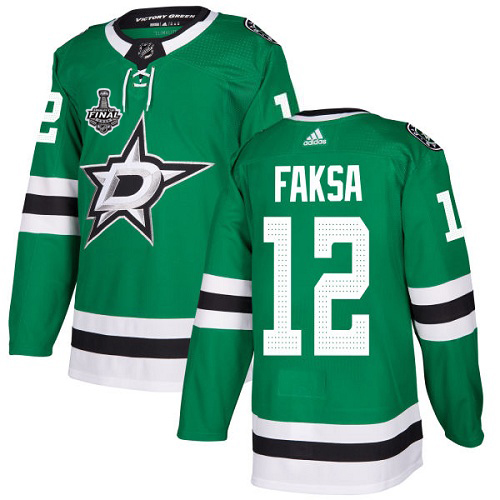 Adidas Men Dallas Stars #12 Radek Faksa Green Home Authentic 2020 Stanley Cup Final Stitched NHL Jersey